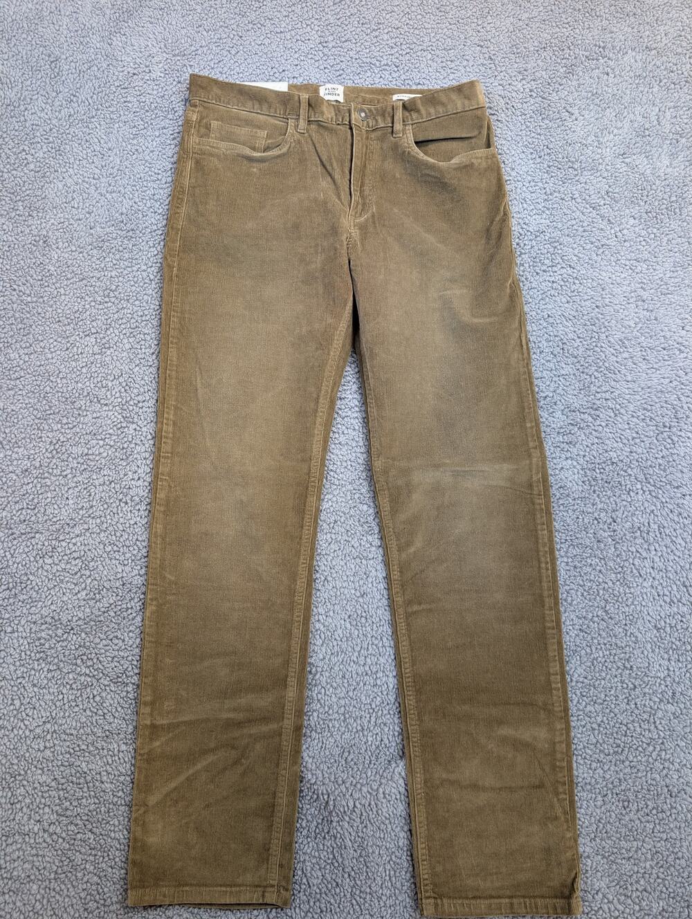 Flint and Tinder Corduroy Pants Size 33x32 Brown Straight Fit (1091)
